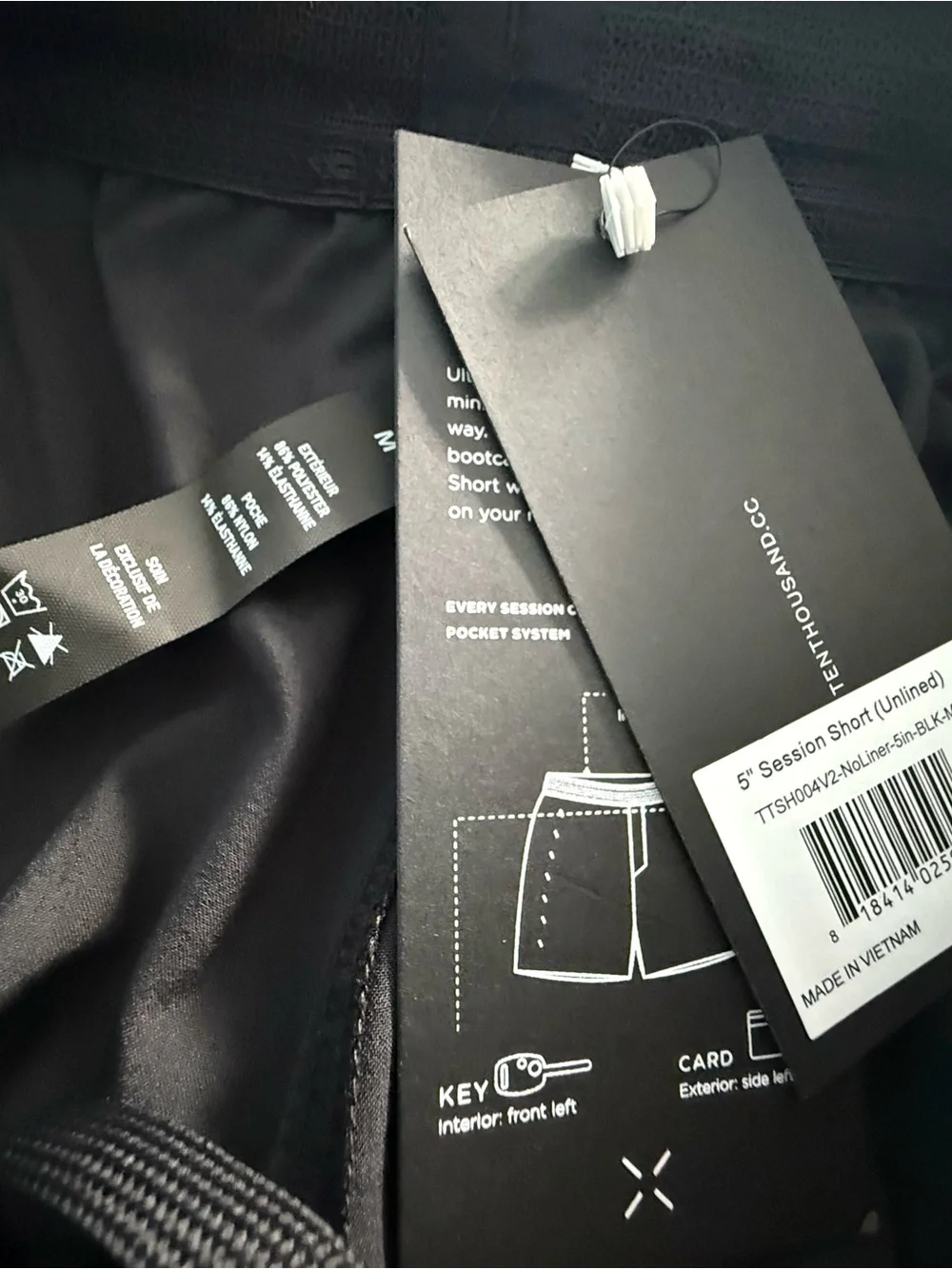 Ten Thousand Session Shorts 5” Unlined Black NEW Medium M